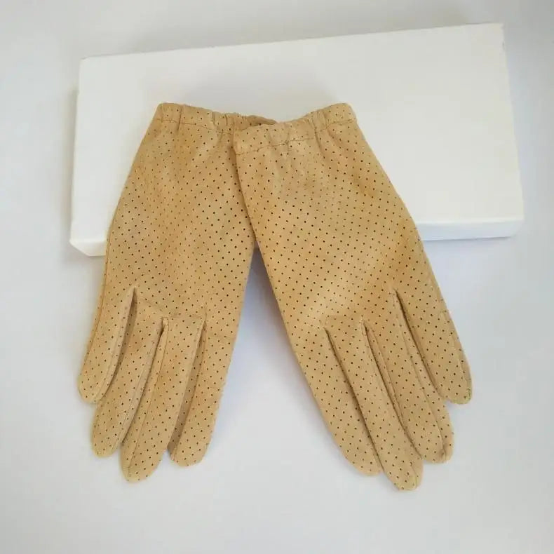 2024 Winter Autumn Women's Fashion Genuine Leather Driving Gloves