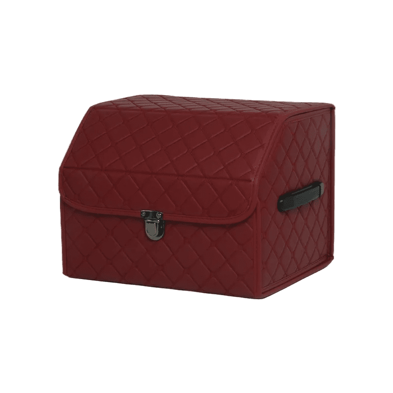 Wholesale Factory: Foldable Car Trunk Storage Box Organizer with Lid, Handle, and PU Storage Bag for Large-Scale Car Storage - Delicate Leather