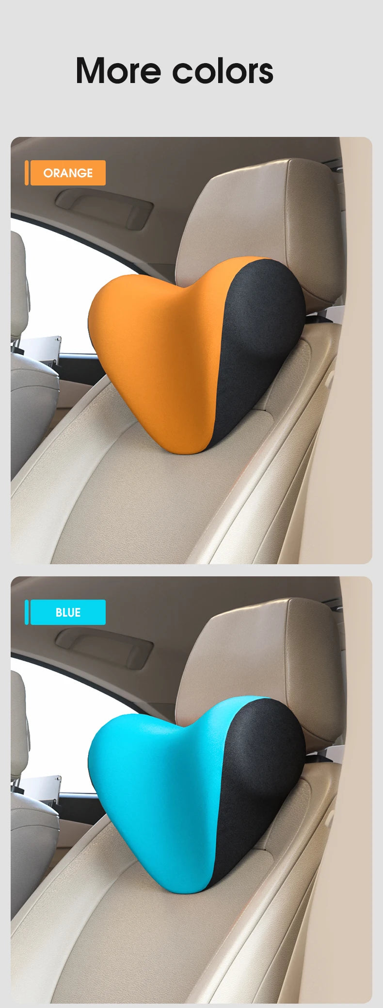 Newly Designed Adjustable Auto Seat Side Headrest Pillow for Enhanced Comfort and Neck Support - Delicate Leather