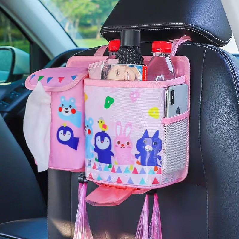 Foldable Cartoon Car Seat Back Ice Bag - Insulated Cooler Storage Hanging Bag with Cooler Bag, Custom Fit For Your Cars