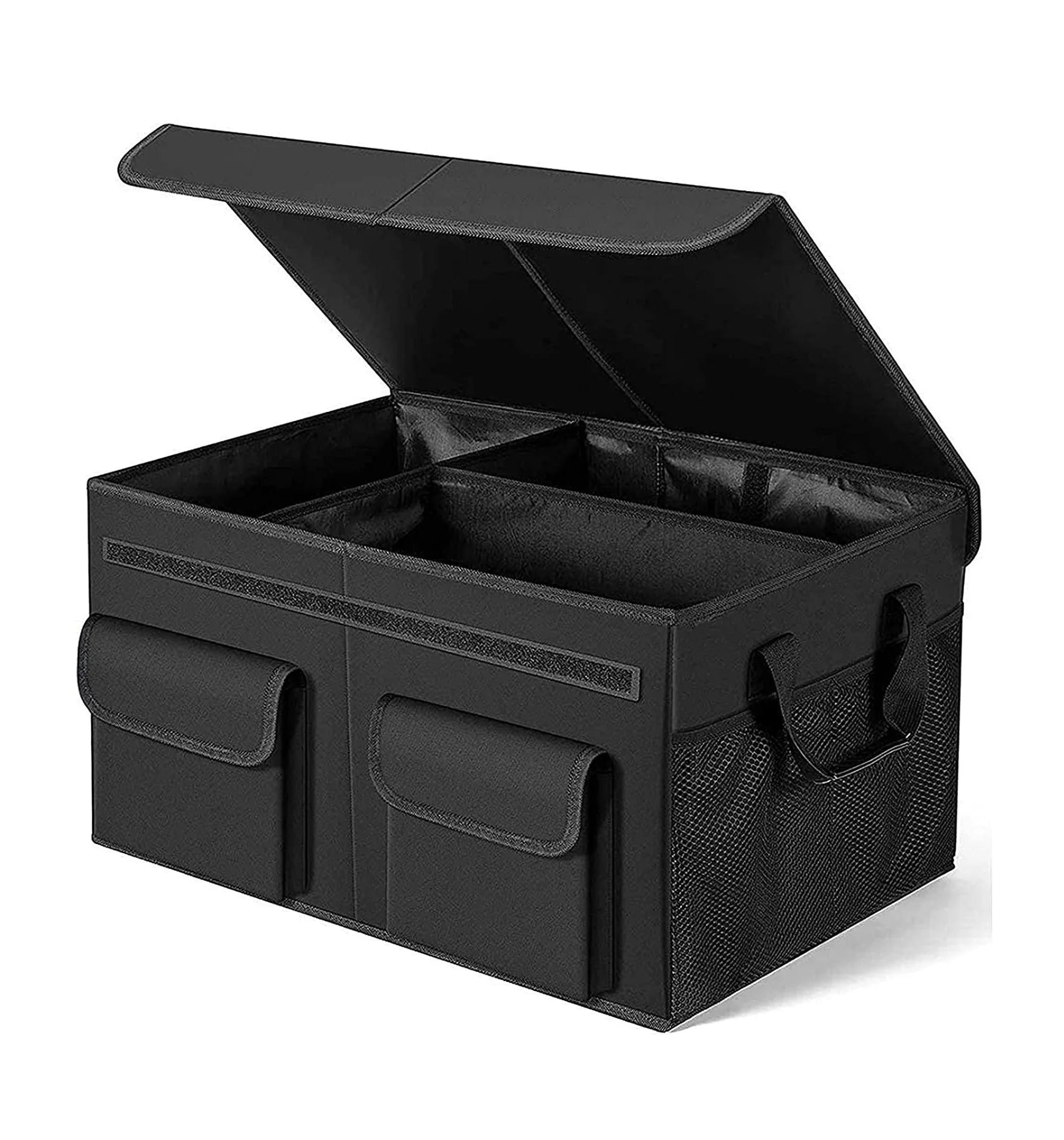 Premium Large Car Storage Organizer - Durable and Versatile Trunk Solution - Delicate Leather