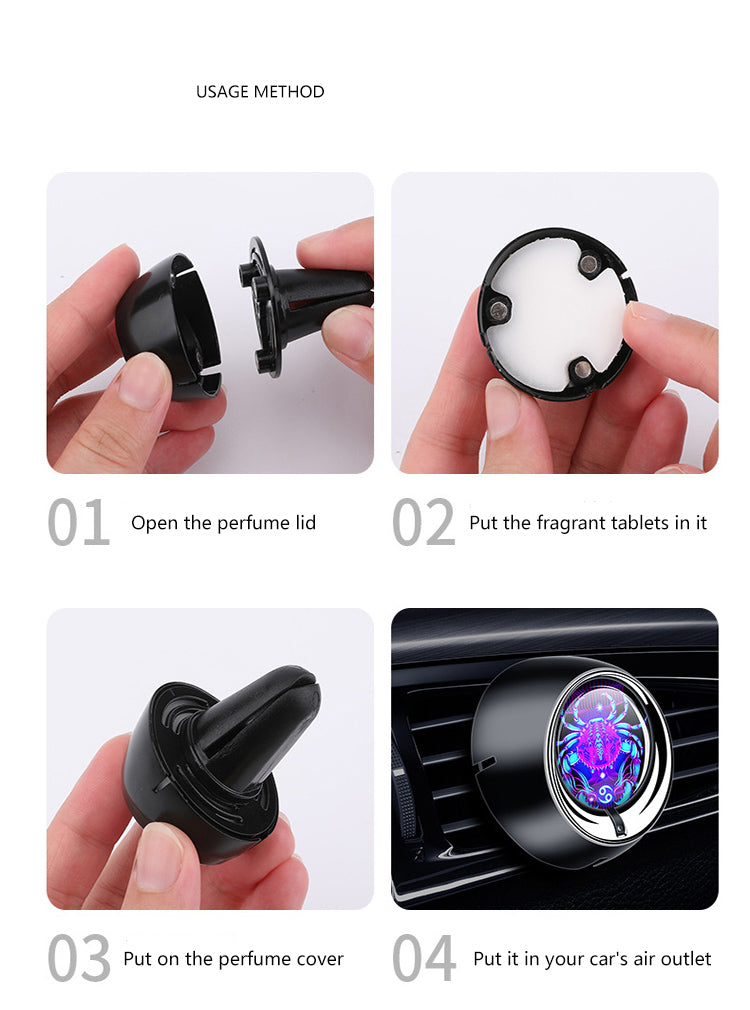 Twelve Constellations Car Vent Clip Aromatherapy