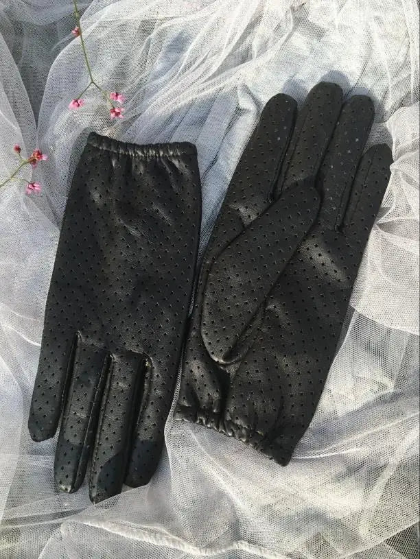 2024 Winter Autumn Women's Fashion Genuine Leather Driving Gloves