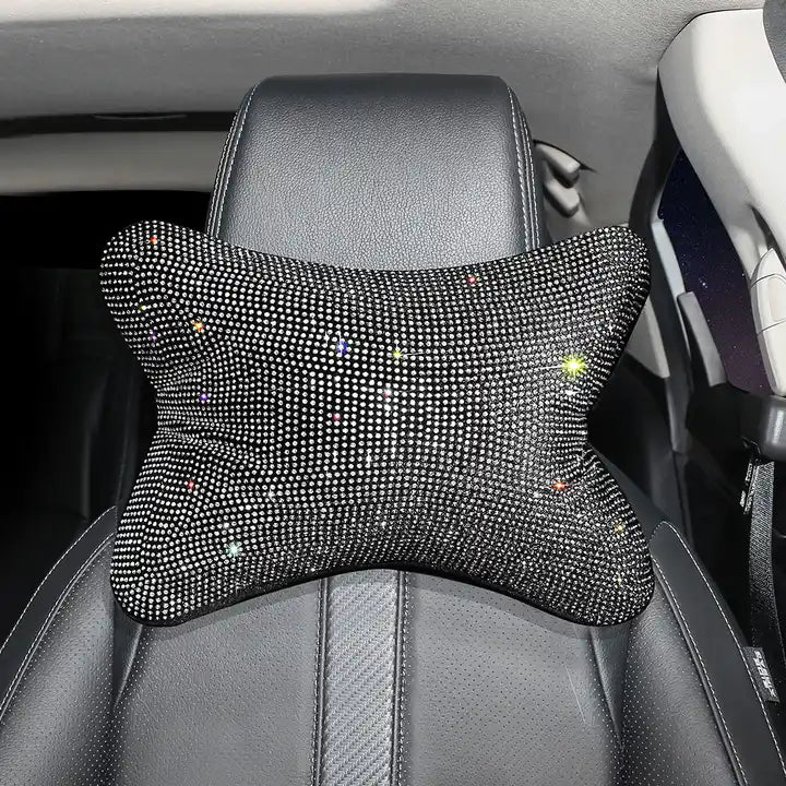 Elevate Your Driving Experience with the Universal Bling Comfortable Fashion Car Seat Head Neck Pillow - Delicate Leather