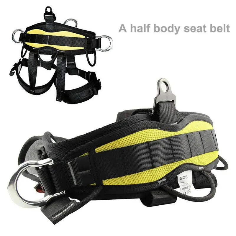 Advanced Full-Body Climbing Harness - Premium Safety Belt for Mountaineering, Downhill, Aerial Work, and Outdoor Rappelling - Durable Protection Equipment for Expansion Activities