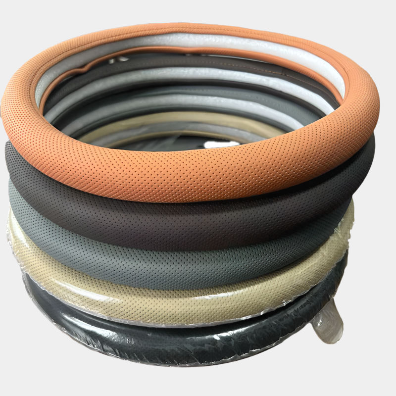 15-Inch Universal Leather Car Steering Wheel Cover for Protection