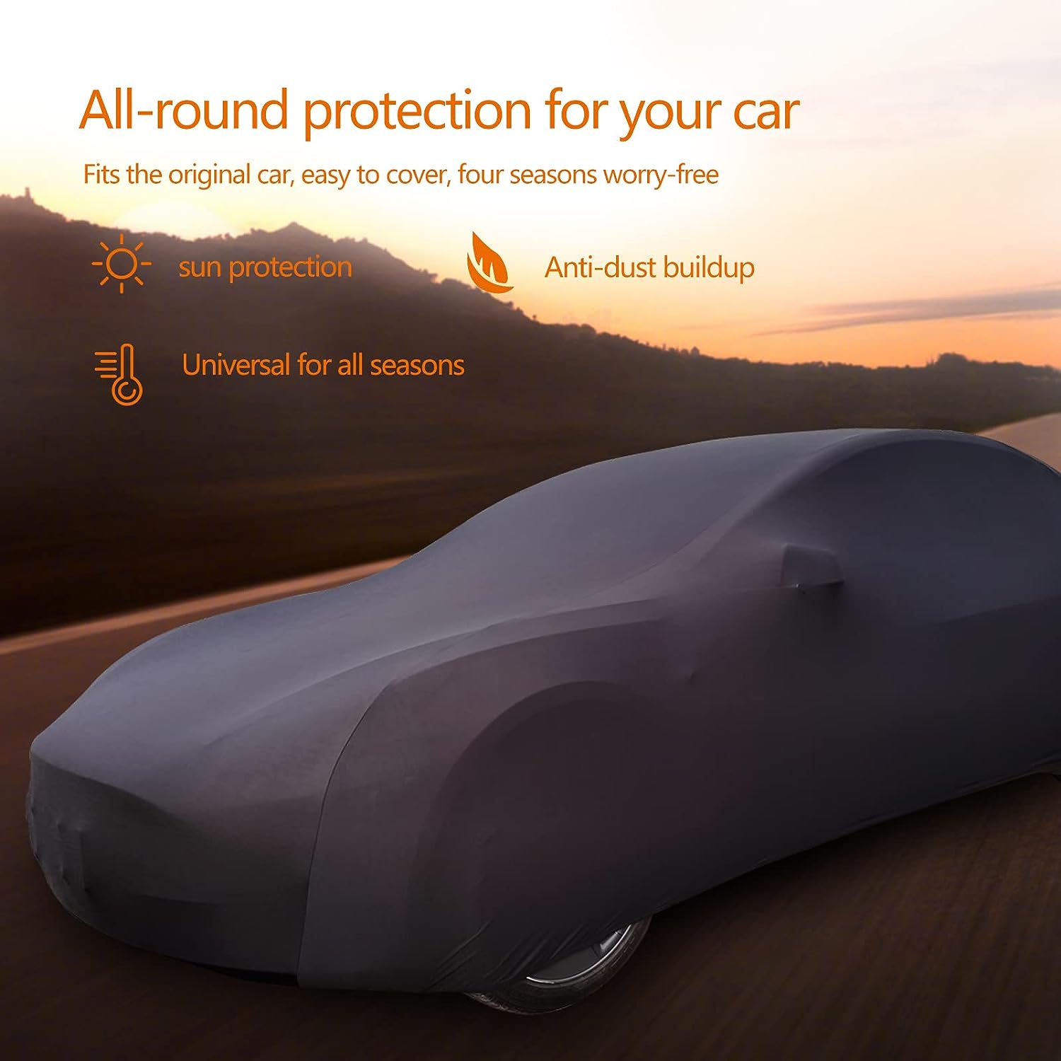 Car Cover Sun-proof UV Car Protector - Scratch-proof Outdoor Full Indoor Car Cover for Model 3/Y with Storage Bag