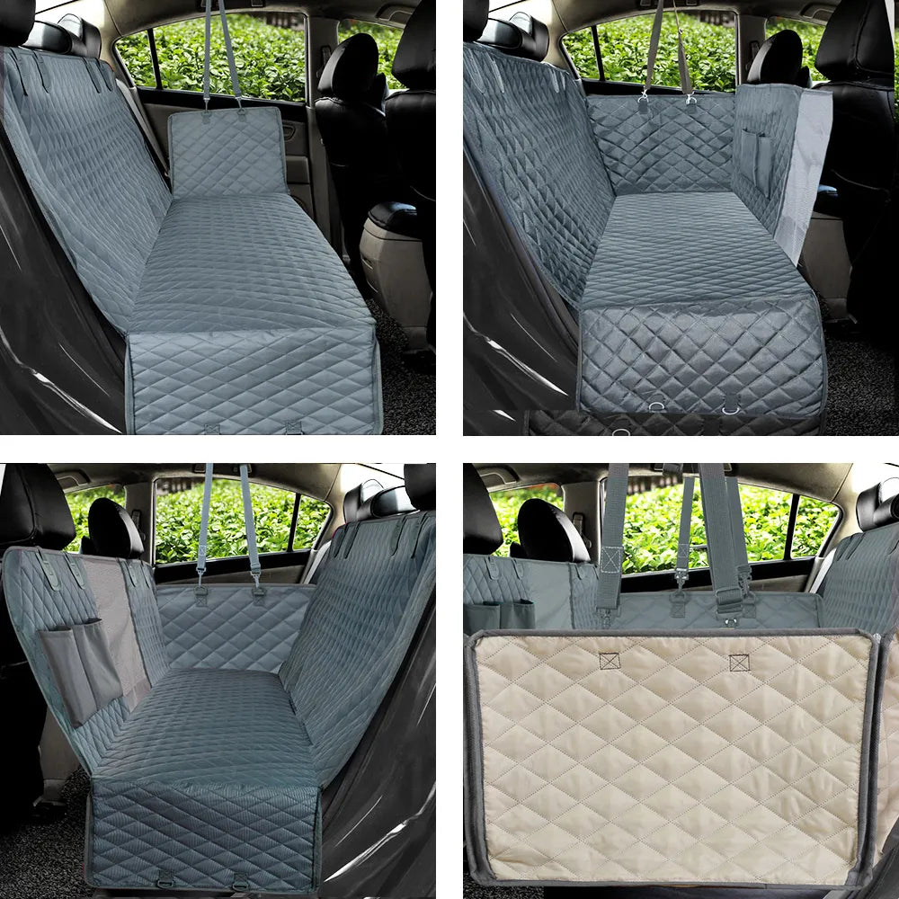 Dog Car Seat Cover Waterproof Pet Travel Dog Carrier Hammock Car Rear Back Seat Protector Mat Safety Carrier For Dogs - Delicate Leather