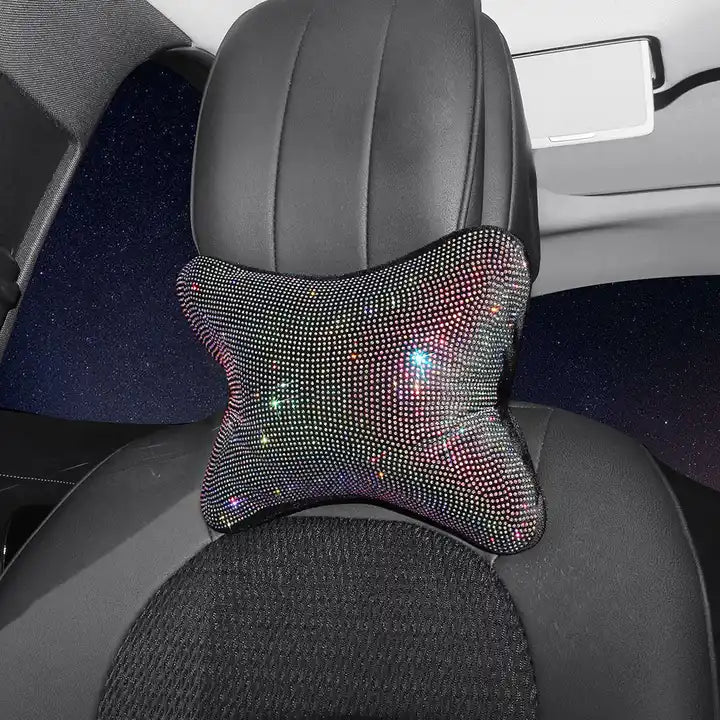 Elevate Your Driving Experience with the Universal Bling Comfortable Fashion Car Seat Head Neck Pillow - Delicate Leather