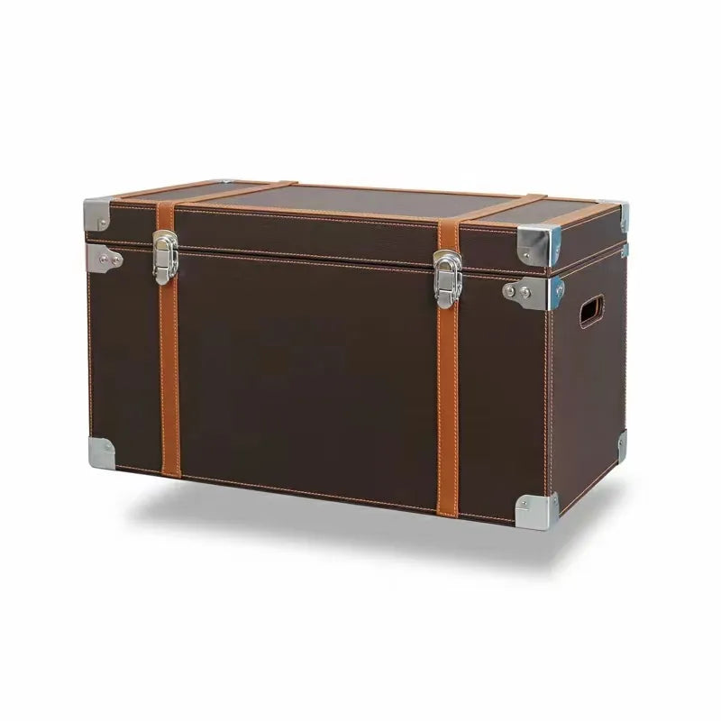 Premium Leather Collapsible Car Cargo Box - Organize Your Trunk with Style - Delicate Leather