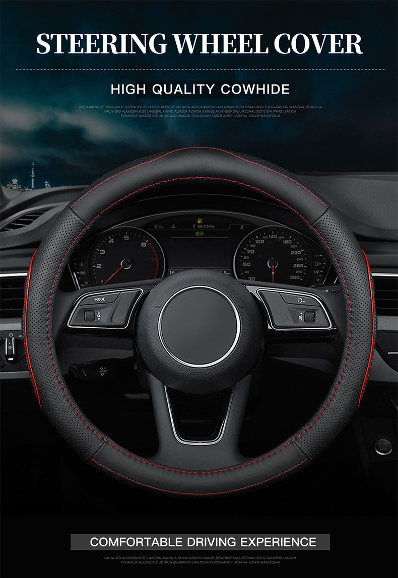 Quality Assurance Car Steering Wheel Cover - Leather - Delicate Leather  