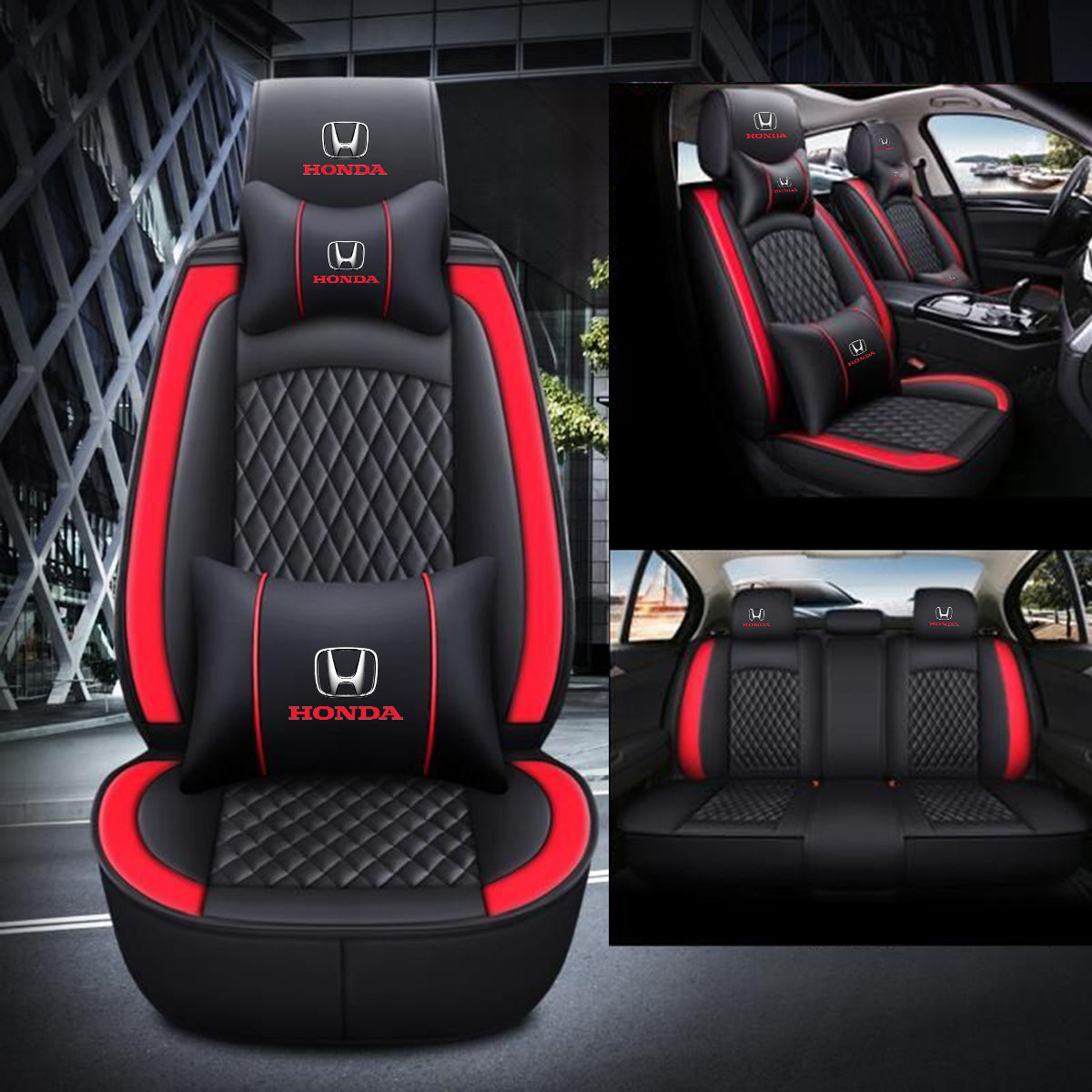 2 Car Seat Covers Full Set, Custom For Your Cars, Waterproof Leather Front Rear Seat Automotive Protection Cushions, Car Accessories