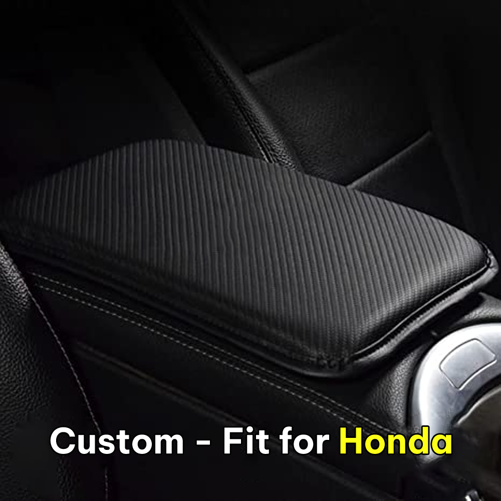 Center Console Pad, Custom-Fit For Car, Carbon Fiber PU Leather Auto Armrest Cover Protector, Waterproof Car Armrest Seat Box Cover DLHA248