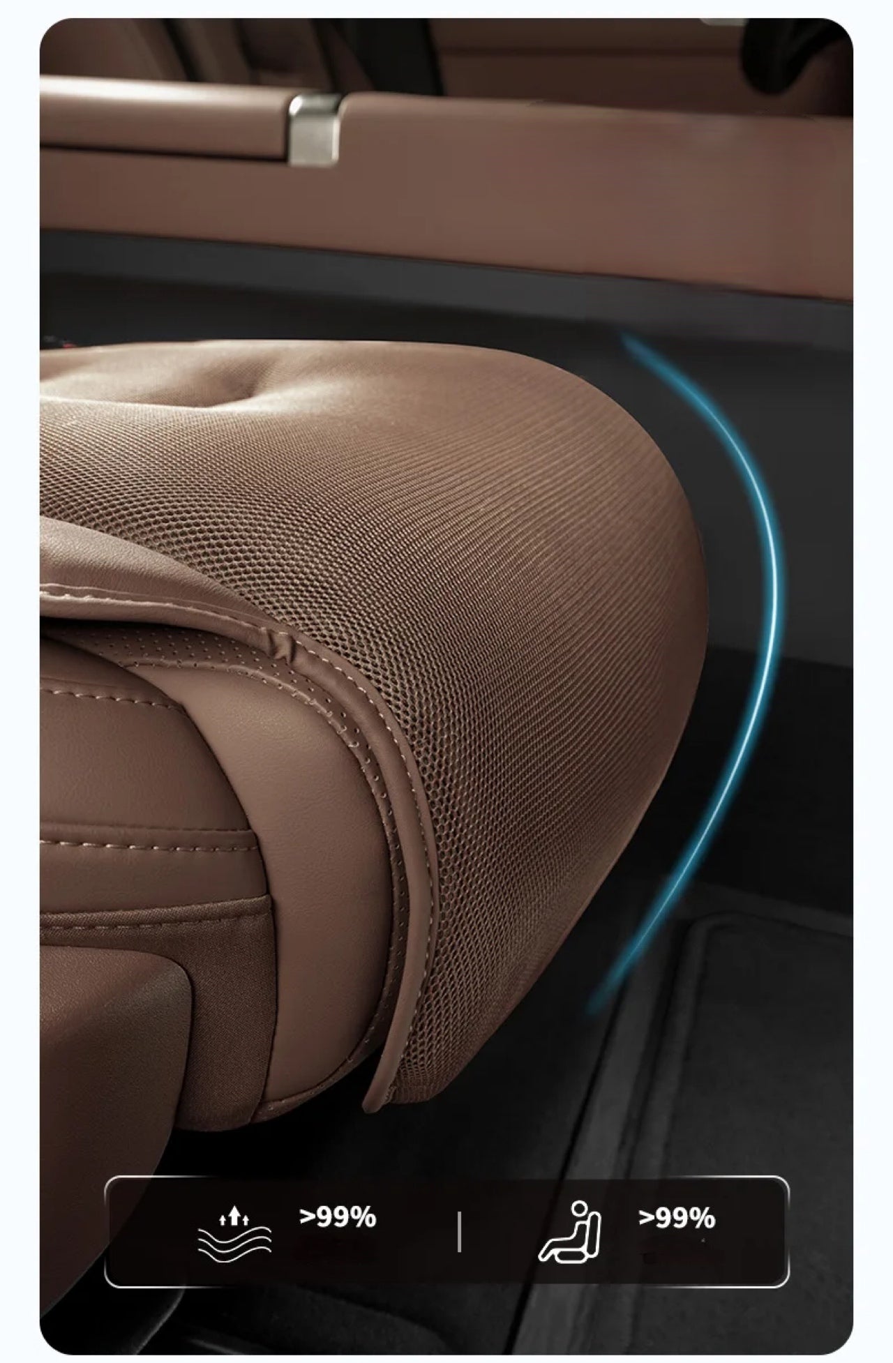 Summer Ice Silk Car Seat Cushion Breathable, Cool, Gel Comfort, Universal Single-Piece Seat Cover