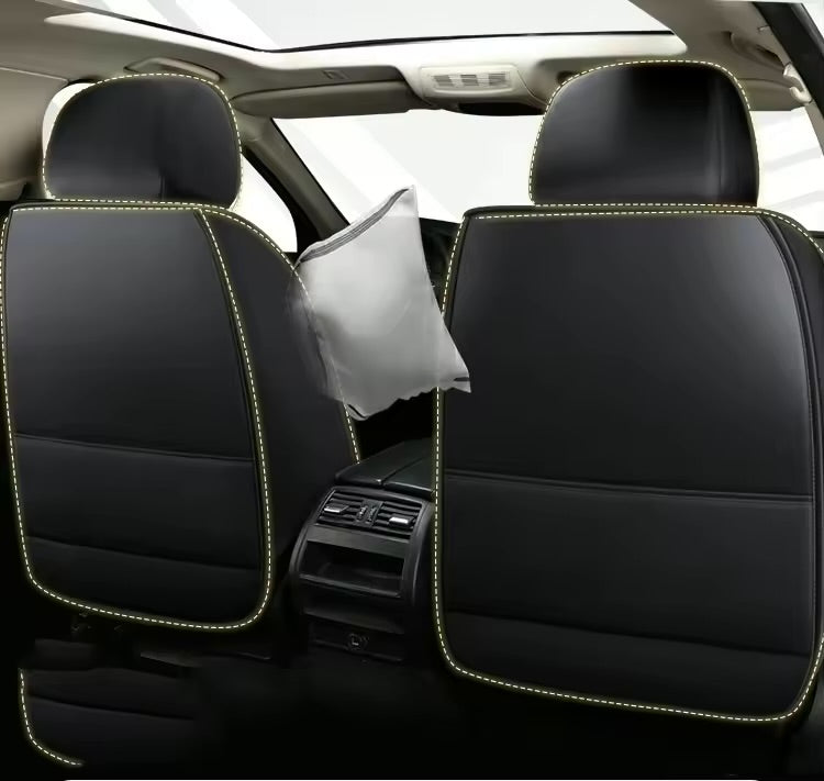 Leather Car Seat Covers – Universal Fit for Sedans and SUVs, Waterproof Full Seat Protection - Delicate Leather  