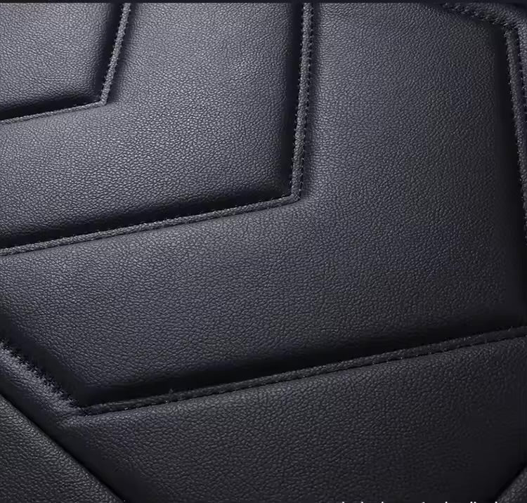 Leather Car Seat Covers – Universal Fit for Sedans and SUVs, Waterproof Full Seat Protection - Delicate Leather  