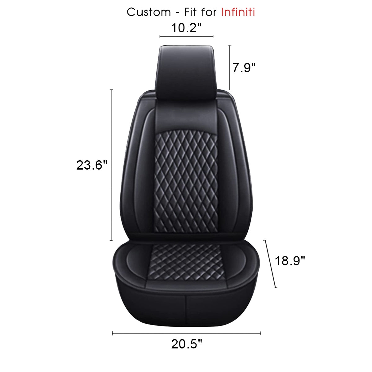 2 Car Seat Covers Full Set, Custom-Fit For Car, Waterproof Leather Front Rear Seat Automotive Protection Cushions, Car Accessories DLIN211