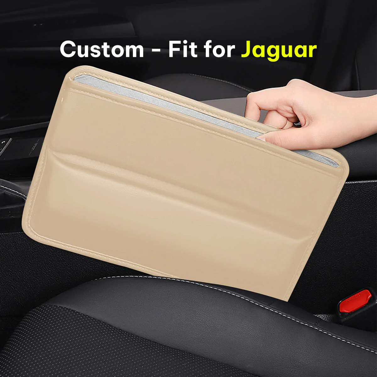 Car Seat Gap Filler Organizer, Custom-Fit For Car, Multifunctional PU Leather Console Side Pocket Organizer for Cellphones, Cards, Wallets, Keys DLJG226
