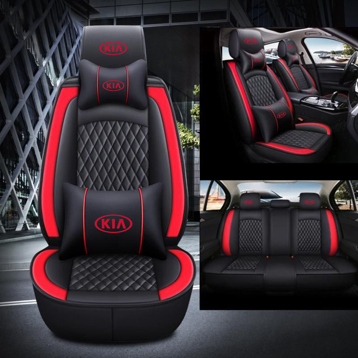 2 Car Seat Covers Full Set, Custom For Your Cars, Waterproof Leather Front Rear Seat Automotive Protection Cushions, Car Accessories