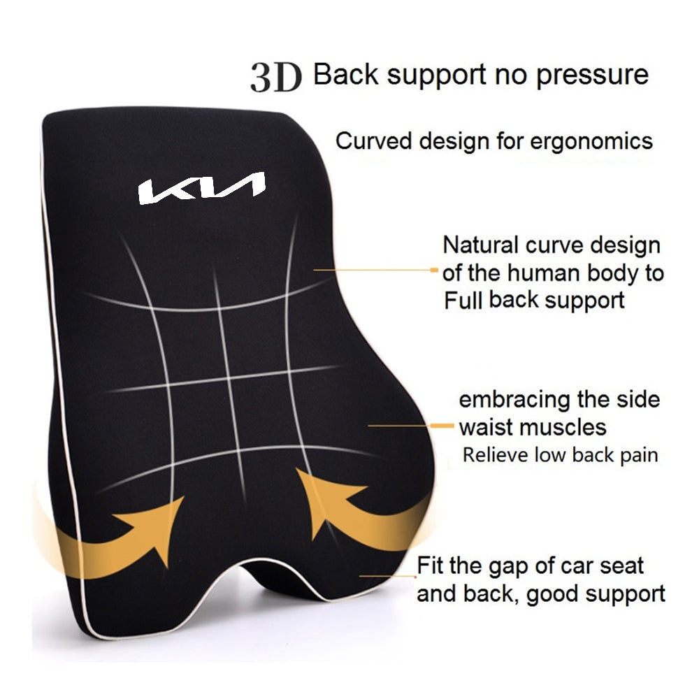 Lumbar Support Cushion for Car and Headrest Neck Pillow Kit, Custom For Cars, Ergonomically Design for Car Seat, Car Accessories UE13983