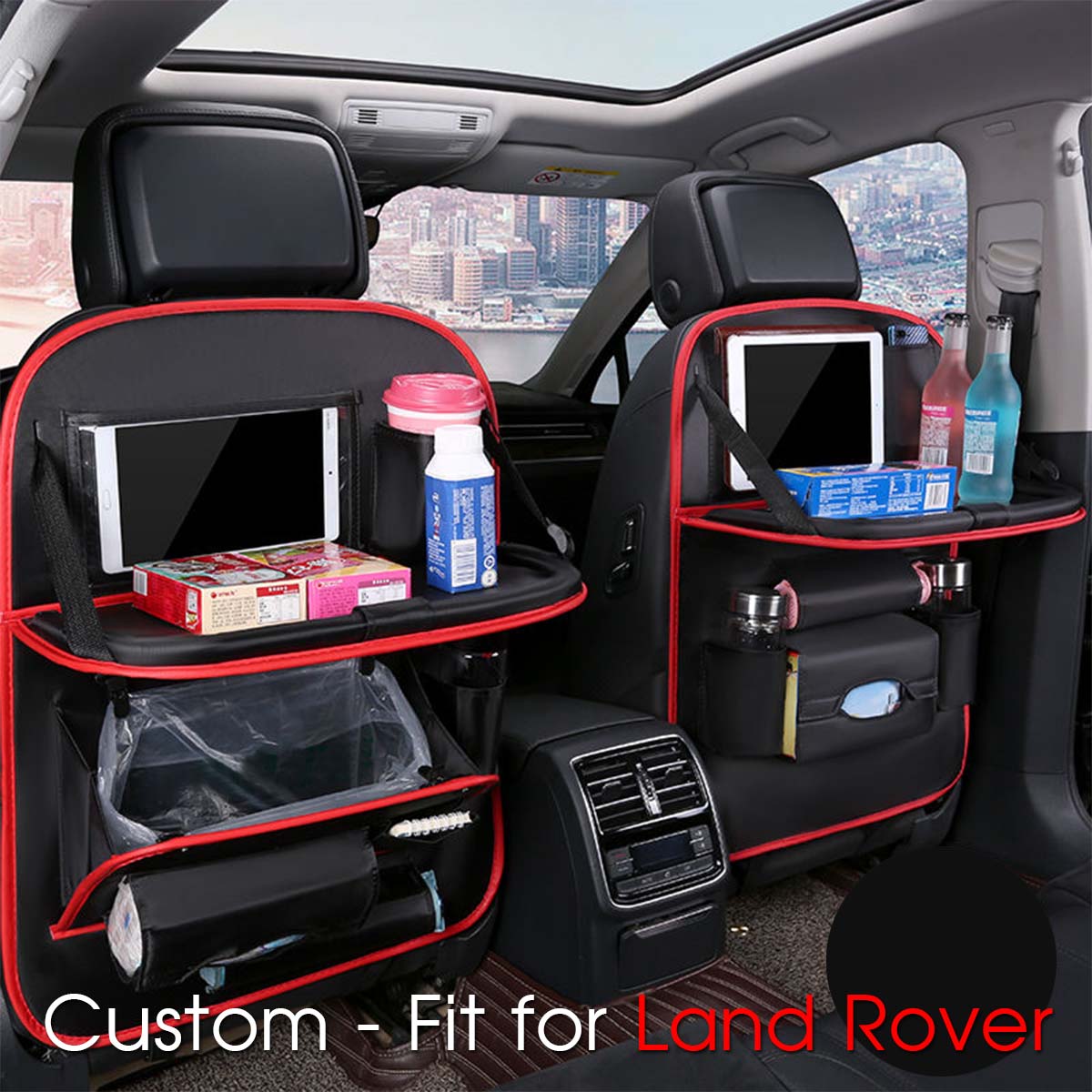 Backseat Organizer With Tablet Holder PU Leather, Custom-Fit For Car,  Car Seat Back Protectors Kick With Foldable Table Tray Car Seat Organizer DLLR240