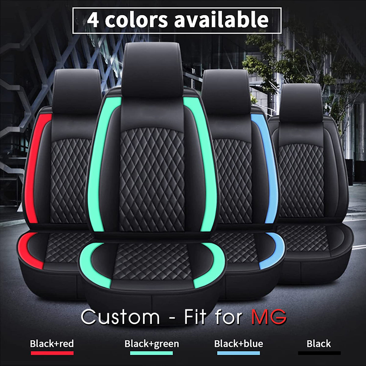 2 Car Seat Covers Full Set, Custom-Fit For Car, Waterproof Leather Front Rear Seat Automotive Protection Cushions, Car Accessories DLMC211