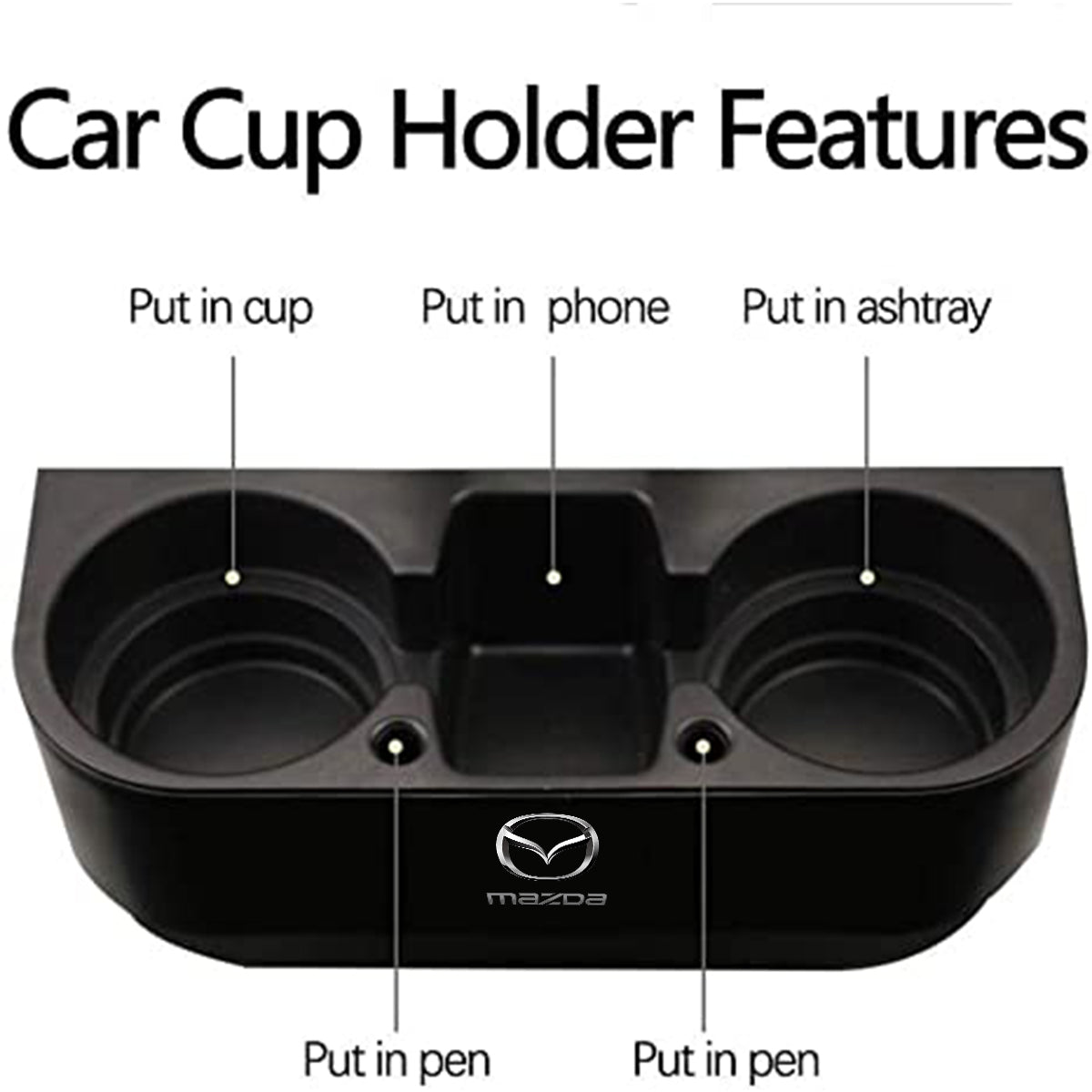 Cup Holder Portable Multifunction Vehicle Seat Cup Cell Phone Drinks Holder Box Car Interior Organizer, Custom For Your Cars, Car Accessories MA11995 - Delicate Leather