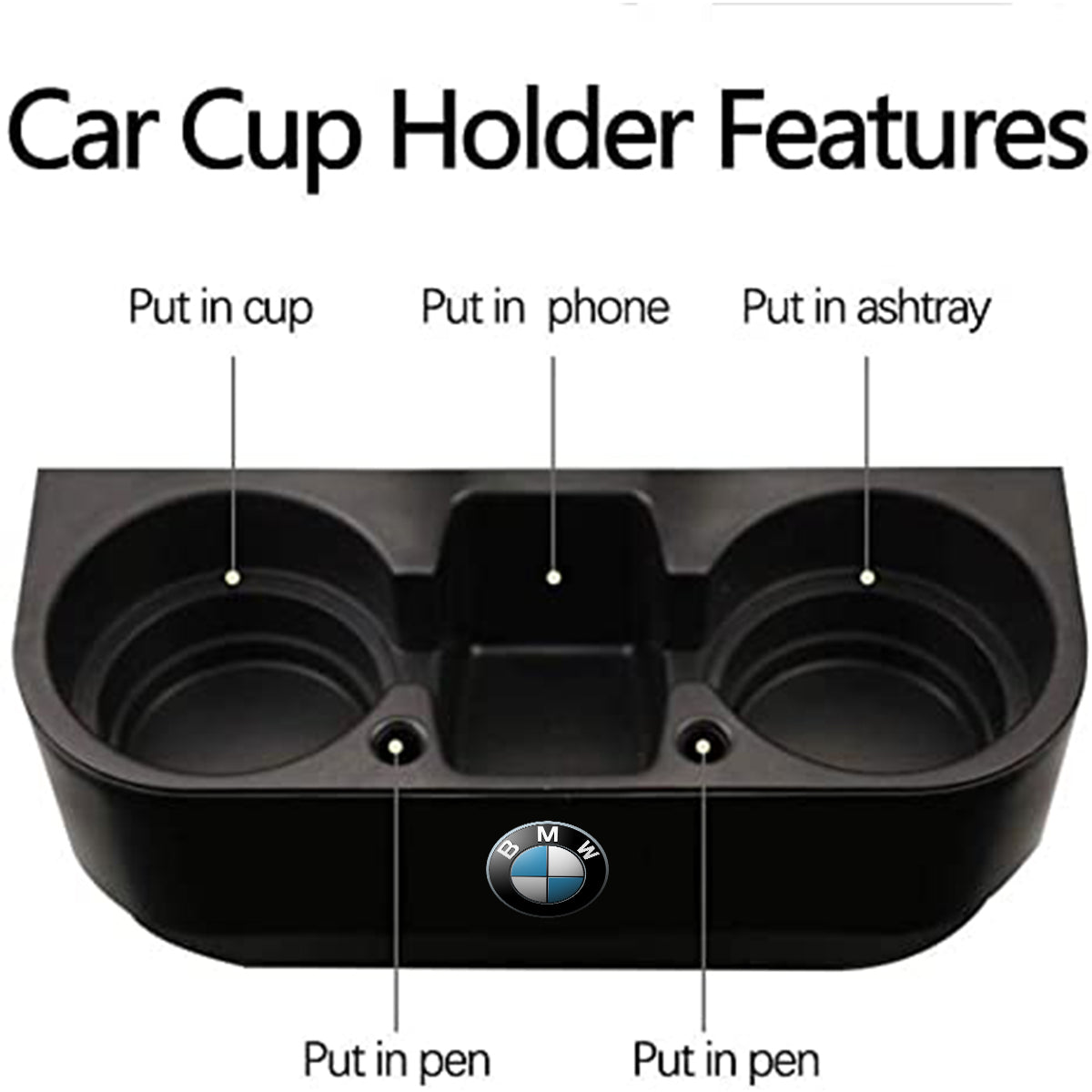 Cup Holder Portable Multifunction Vehicle Seat Cup Cell Phone Drinks Holder Box Car Interior Organizer, Custom For Your Cars, Car Accessories KX11995 - Delicate Leather