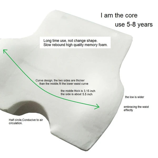 Lumbar Support Cushion for Car and Headrest Neck Pillow Kit, Custom For Cars, Ergonomically Design for Car Seat, Car Accessories KO13983 - Delicate Leather  