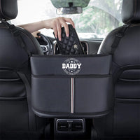 Personalized Car Purse Holder for Car Handbag Holder Between Seats Premium PU Leather, Happy Father's Day, Custom Fit For Your Cars, Auto Driver Or Passenger Accessories Organizer, Hanging Car Purse Storage Pocket Back, Gift for Daddy