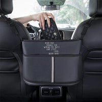 Personalized Car Purse Holder for Car Handbag Holder Between Seats Premium PU Leather, Happy Father's Day, Custom Fit For Your Cars, Auto Driver Or Passenger Accessories Organizer, Hanging Car Purse Storage Pocket Back, Gift for Daddy