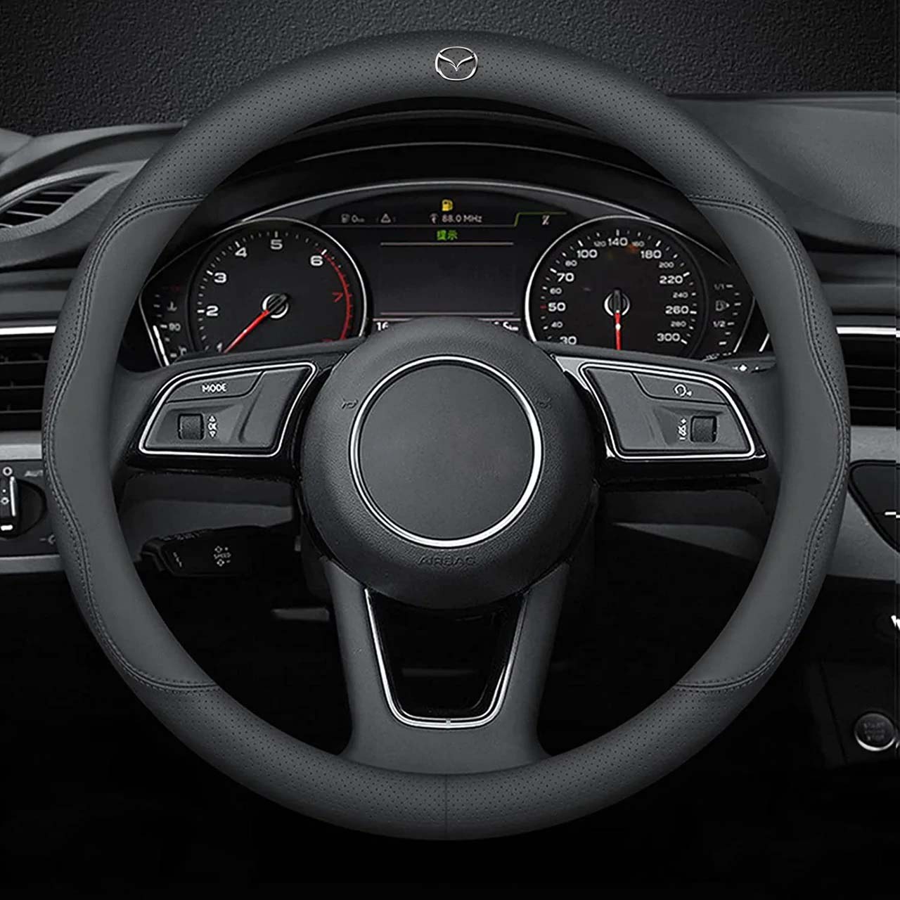 Car Steering Wheel Cover 2023 Update Version, Custom For Your Cars, Premium Leather Car Steering Wheel Cover with Logo, Car Accessories MA18991