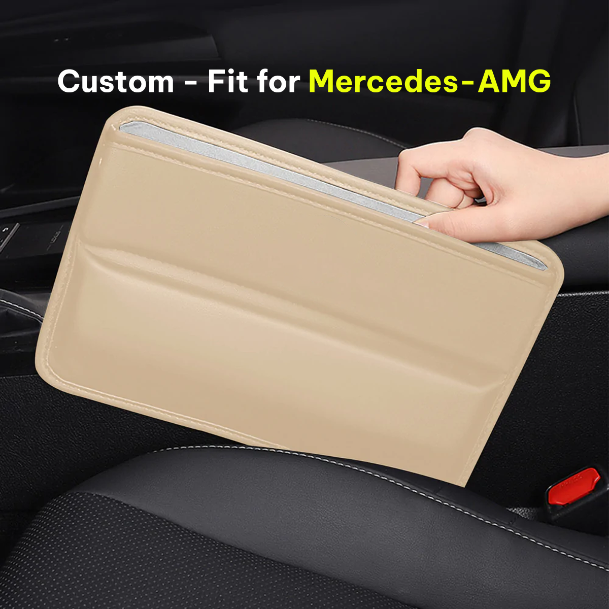 Car Seat Gap Filler Organizer, Custom-Fit For Car, Multifunctional PU Leather Console Side Pocket Organizer for Cellphones, Cards, Wallets, Keys DLLM226