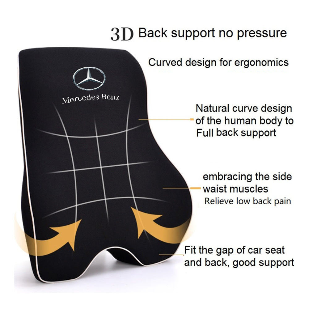 Lumbar Support Cushion for Car and Headrest Neck Pillow Kit, Custom For Cars, Ergonomically Design for Car Seat, Car Accessories MB13983