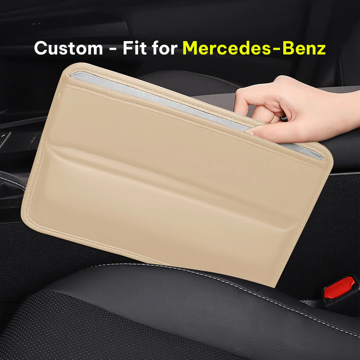 Car Seat Gap Filler Organizer, Custom-Fit For Car, Multifunctional PU Leather Console Side Pocket Organizer for Cellphones, Cards, Wallets, Keys DLMB226