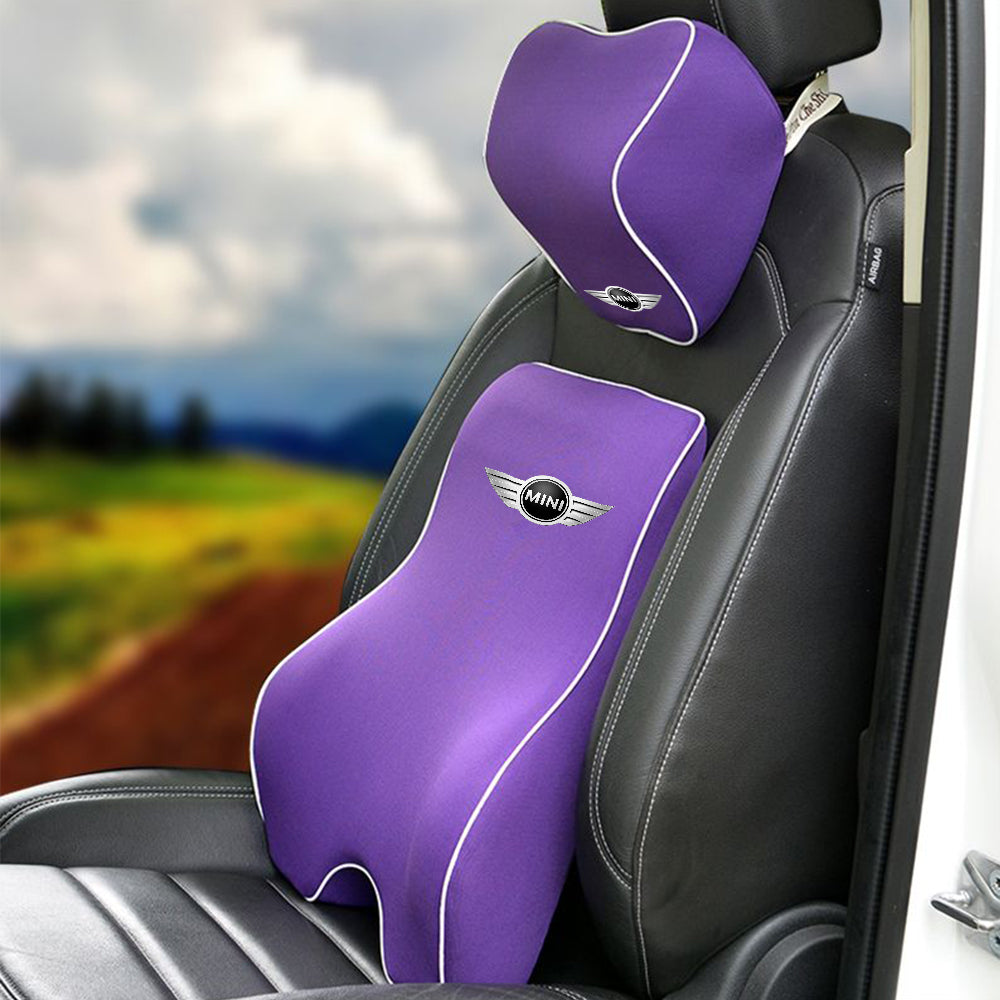 Lumbar Support Cushion for Car and Headrest Neck Pillow Kit, Custom For Cars, Ergonomically Design for Car Seat, Car Accessories MC13983