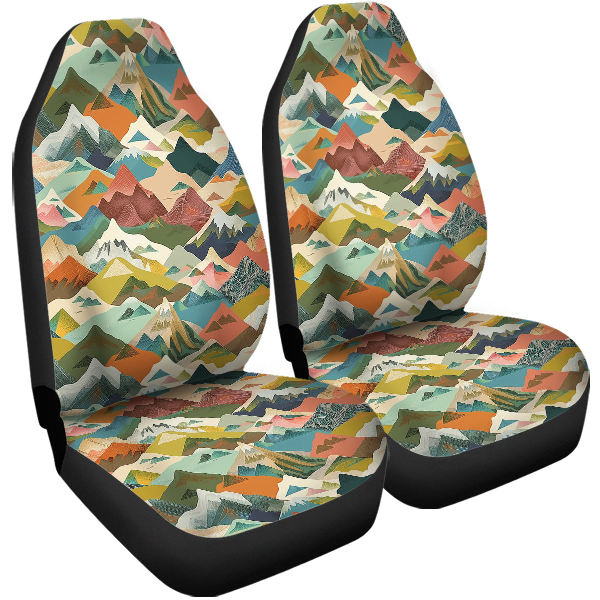 Boho Mountain Car Seat Covers Car Seat Accessory Retro Mod Car Decor Vehicle Hippie Van Seat Cover Car Gift Hippy Seat Cover, Pattern 02