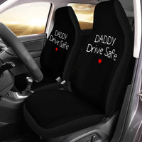 Car Seat Covers, Custom For Your Cars, Daddy Drive Safe, Car Bucket Seat Protection Airbag Compatible 2 PCS, Car Accessories, Gift for Daddy