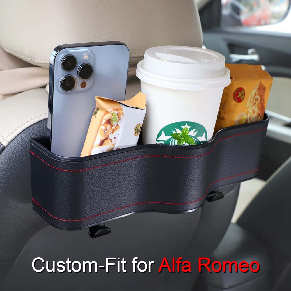 Car Headrest Backseat Organizer with Cup Holders, Custom-Fit For Car, Seat Back Organizer Perfect for Eating in Your Car, Back Seat Organizer for Kids DLAR242