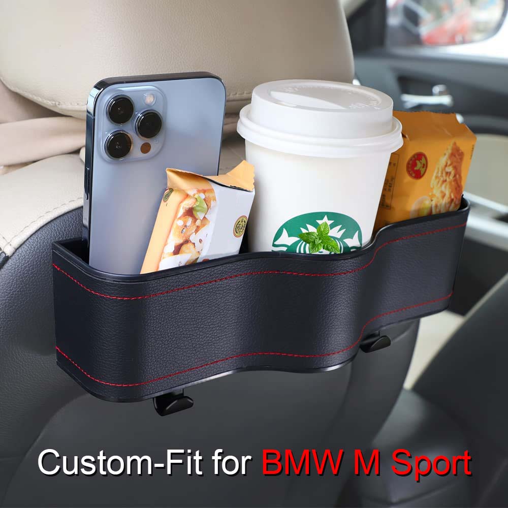 Car Headrest Backseat Organizer with Cup Holders, Custom-Fit For Car, Seat Back Organizer Perfect for Eating in Your Car, Back Seat Organizer for Kids DLKO242