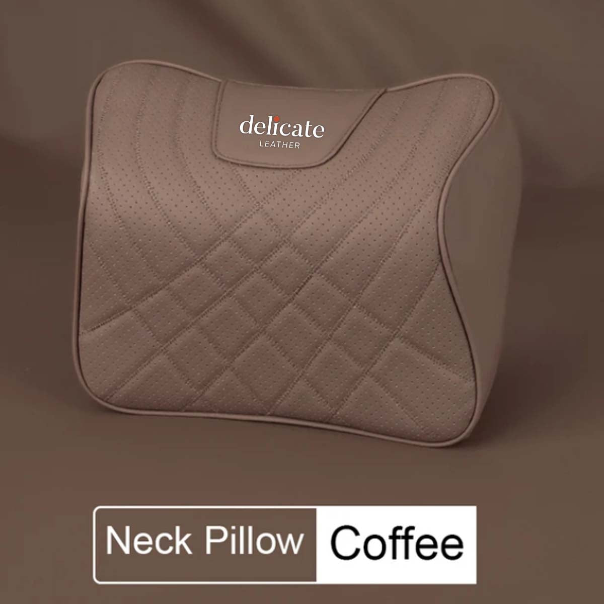 Nappa Leather Car Headrest Neck Pillow: Soft Seat Lumbar Support Waist Pillow for Enhanced Comfort