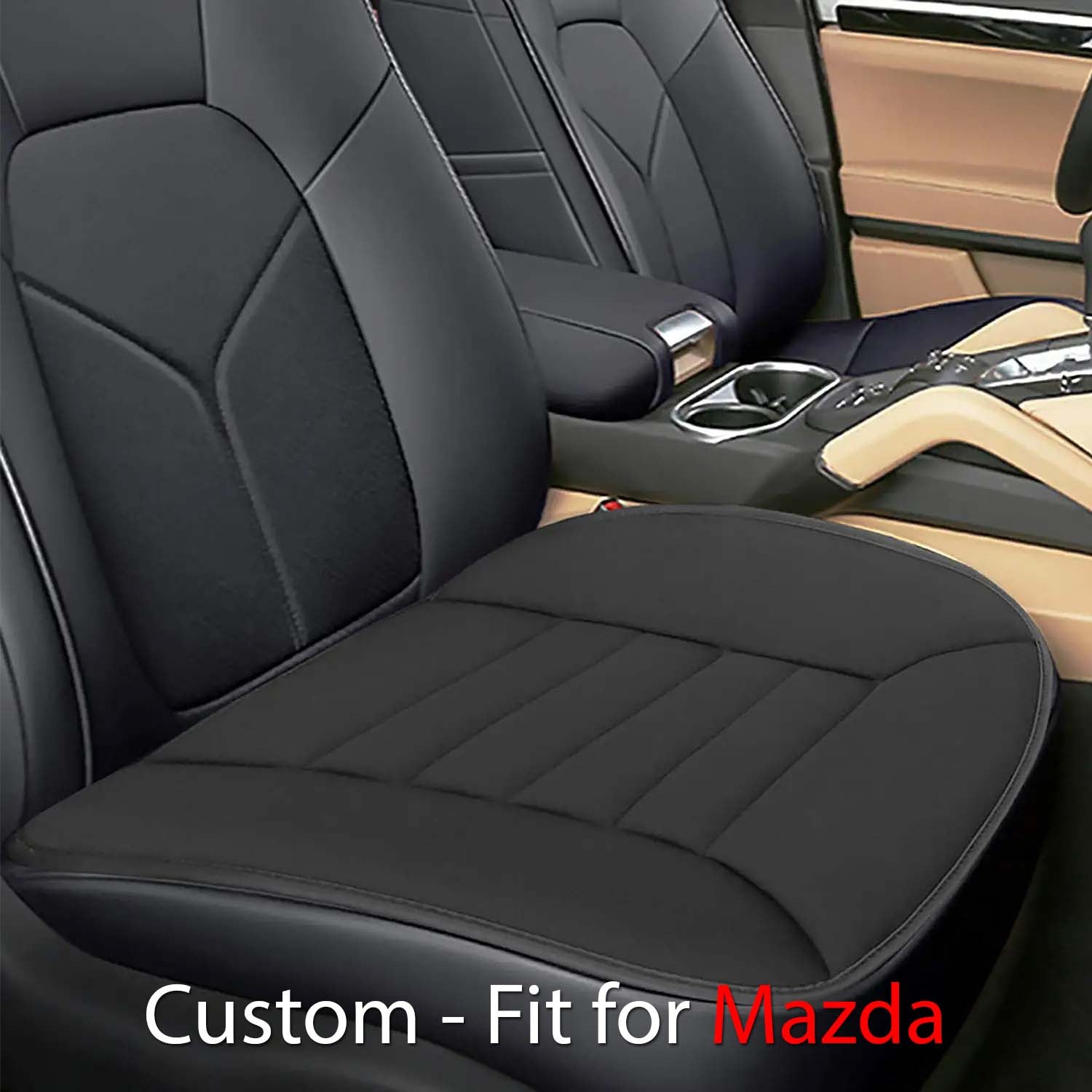 Car Seat Cushion with 1.2inch Comfort Memory Foam, Custom-Fit For Car, Seat Cushion for Car and Office Chair DLMA247