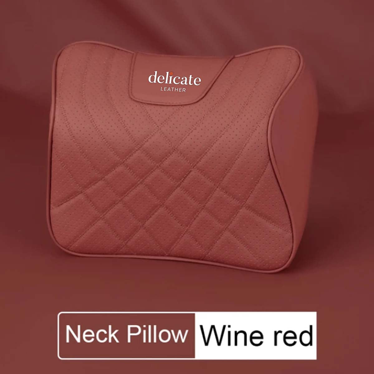 Nappa Leather Car Headrest Neck Pillow: Soft Seat Lumbar Support Waist Pillow for Enhanced Comfort
