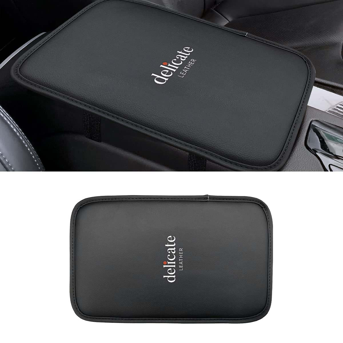 Leather Center Console Cushion Pad, Custom For Your Cars, Waterproof Armrest Seat Box Cover Fit, Car Interior Protection Accessories, Car Accessories KO13991 - Delicate Leather