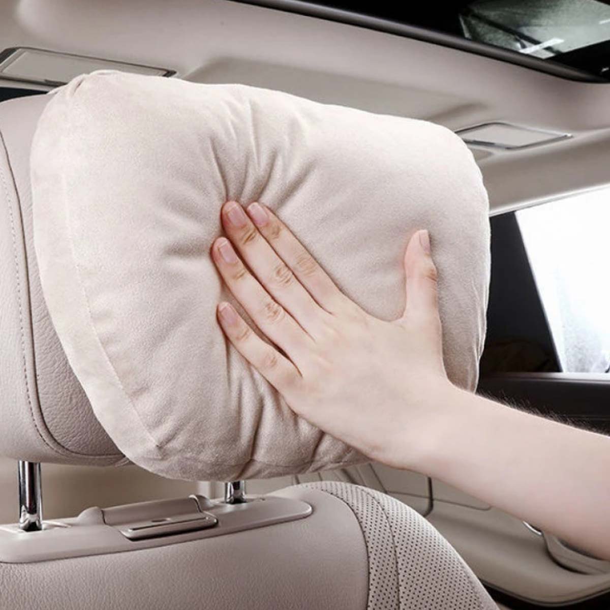 Premium Car Headrest Neck Support Seat with Lumbar Support Design: Soft, Universal, and Adjustable Car Neck Pillow and Waist Pillow for Enhanced Comfort and Ergonomics