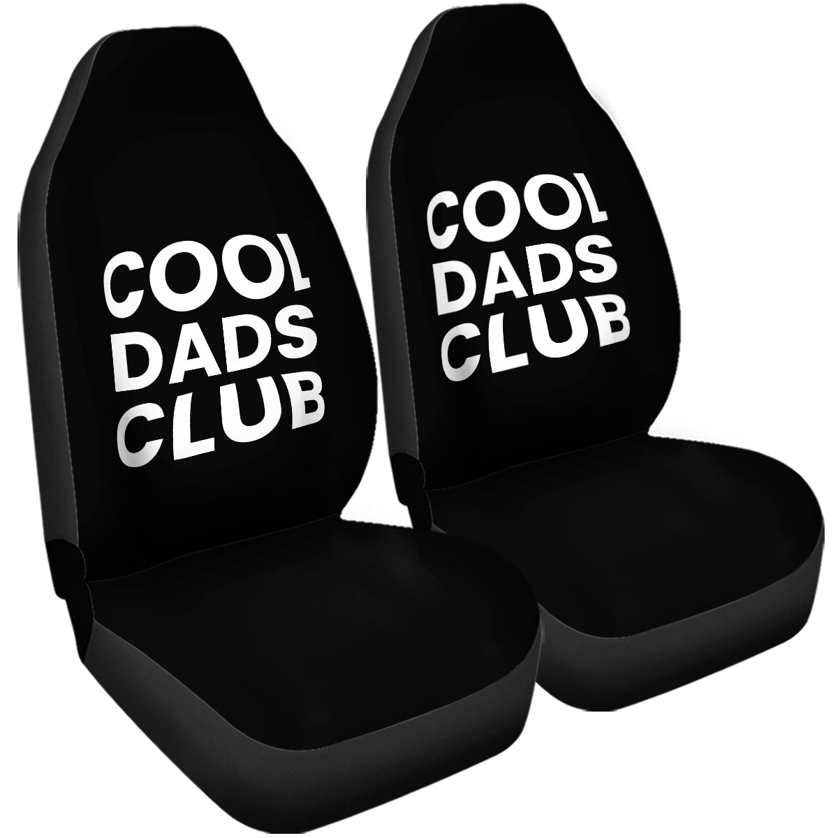 Car Seat Covers, Cool Dads Club Car Seat Covers, Custom For Your Cars, Car Bucket Seat Protection Airbag Compatible 2 PCS, Father's Day Gift, Car Accessories 02