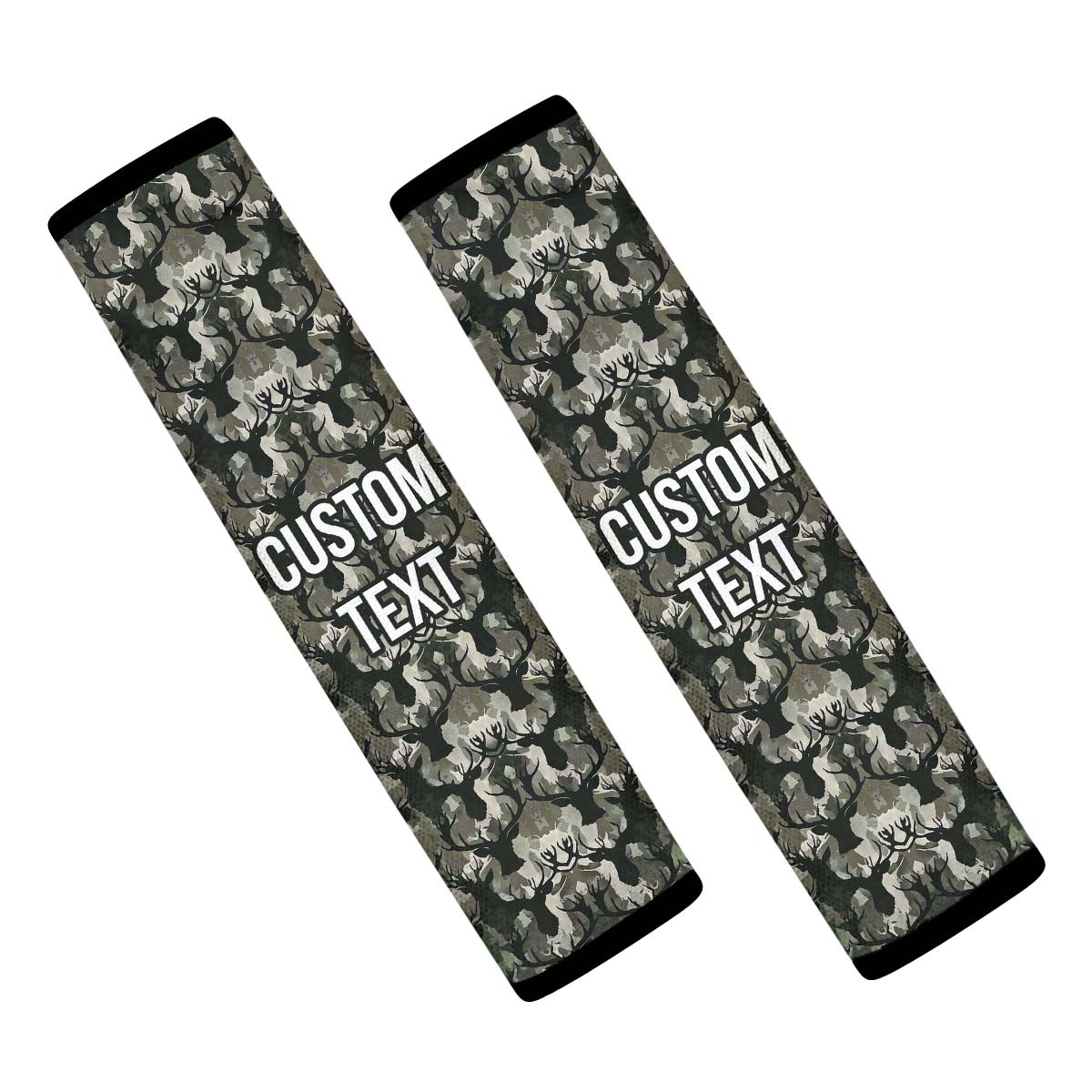 Personalized Custom Camo Seat Belt Covers (2PCS) The Deer Camo Camouflage, Microfiber Leather Seat Belt Shoulder Pads for More Comfortable Driving, Camo 12