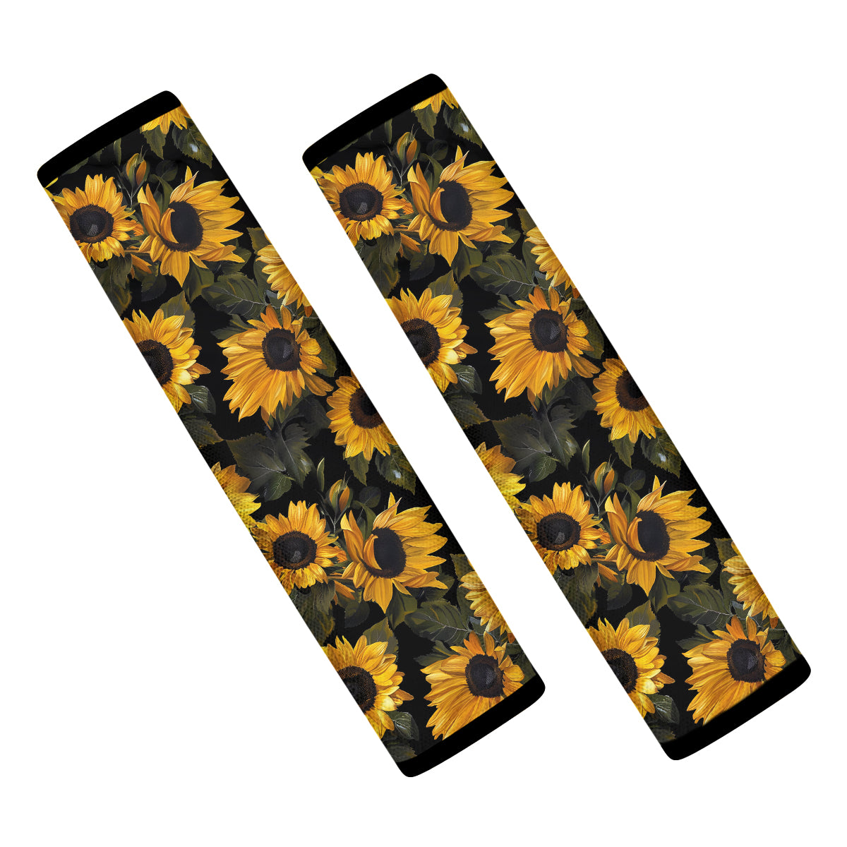 Tropical Rainforest Seat Belt Covers (2PCS), Sunflower , Forest Botanical Microfiber Leather Seat Belt Shoulder Pads for More Comfortable Driving, Tropical 01