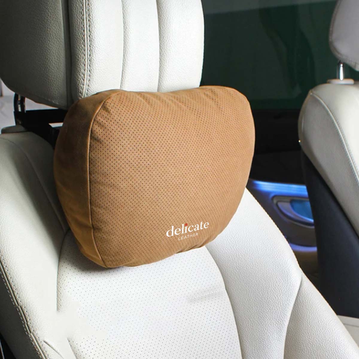 Premium Car Neck Pillow for Mercedes-Benz Maybach: Breathable Design, Car Headrest Auto Lumbar Pillows - Luxury Interior Accessories - Delicate Leather