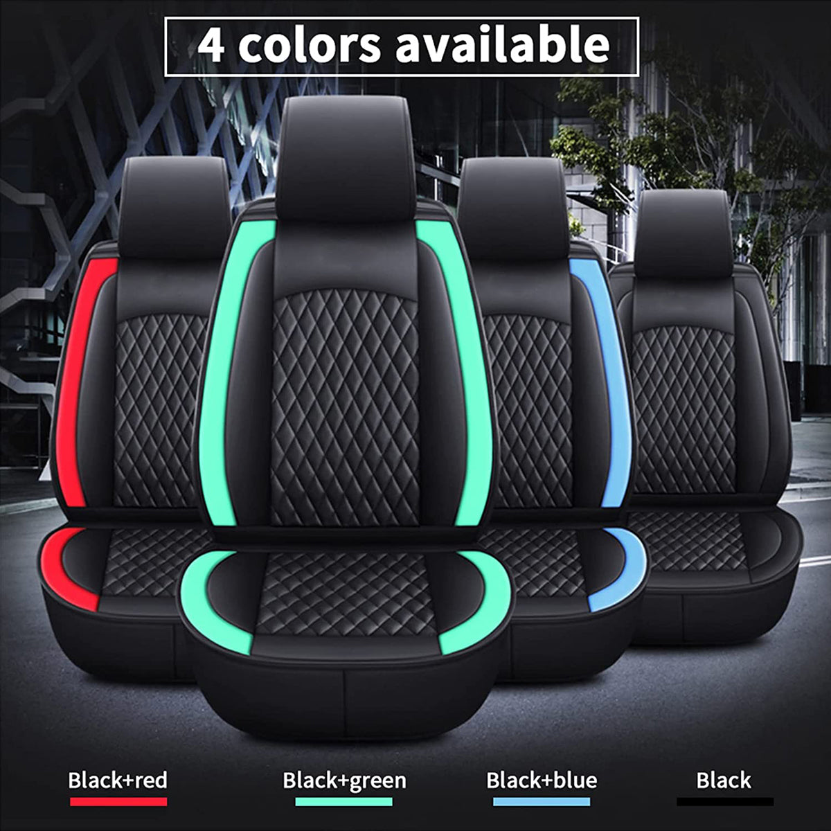 2 Car Seat Covers Full Set, Custom-Fit For Car, Waterproof Leather Front Rear Seat Automotive Protection Cushions, Car Accessories DLRA211